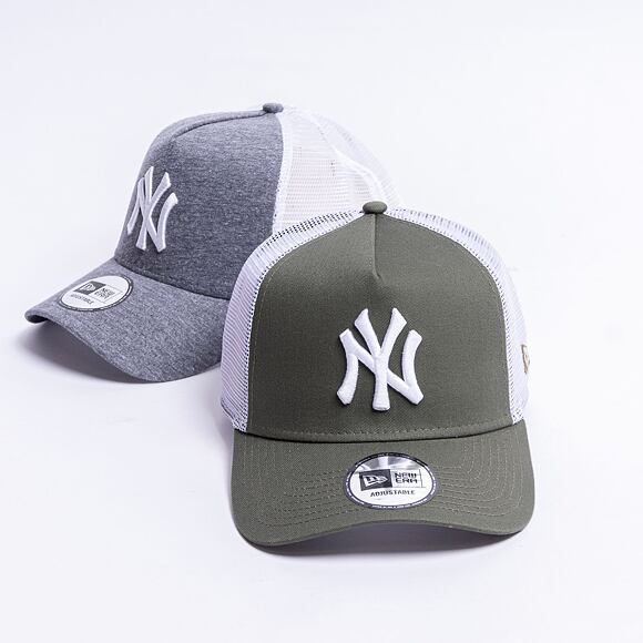 Kšiltovka New Era 9FORTY A-Frame Trucker MLB League Essential New York Yankees - Olive / White