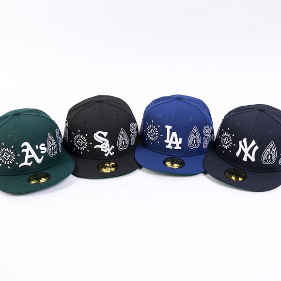 Kšiltovka New Era 59FIFTY MLB All-Over-Paisley Los Angeles Dodgers Team Color / Optic White