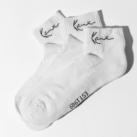 Ponožky Karl Kani Signature Ankle Socks 3-Pack white