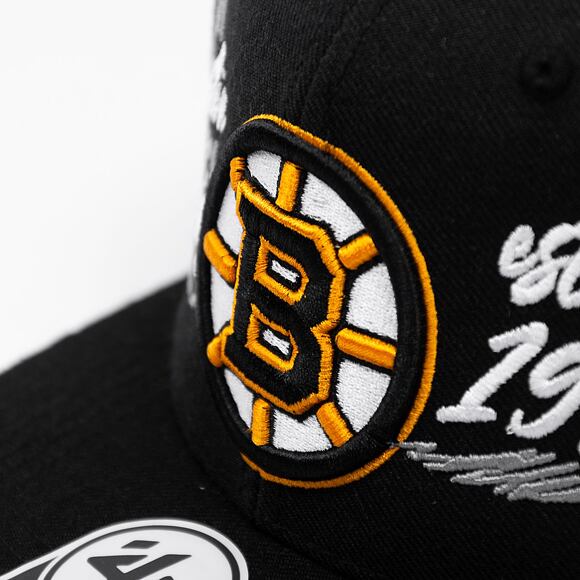 Kšiltovka Adam Wave Custom NHL Boston Bruins v.2 Captain Black - "Art Pieces"