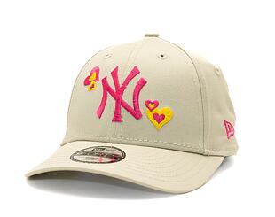 Dětská kšiltovka New Era 9FORTY Kids MLB Child Icon New York Yankees - Stone / Purple