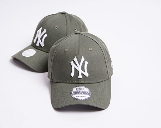 Kšiltovka New Era 9FORTY League Essential New York Yankees Olive/White - Olive / White