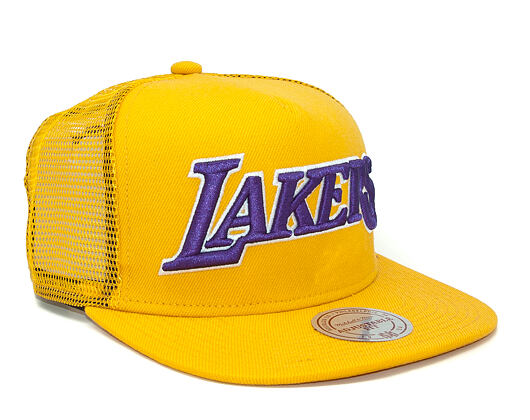 Kšiltovka Mitchell & Ness Court Trucker Los Angeles Lakers Yellow Snapback