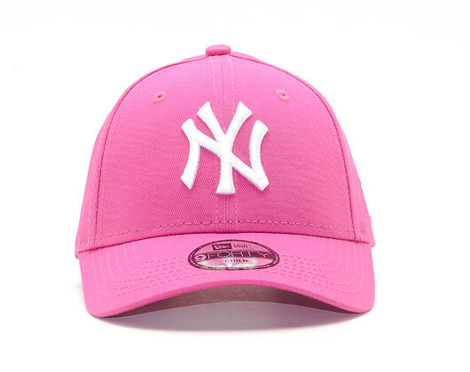 Dětská kšiltovka New Era 9FORTY Kids MLB League Basic New York Yankees - Hot Pink / White