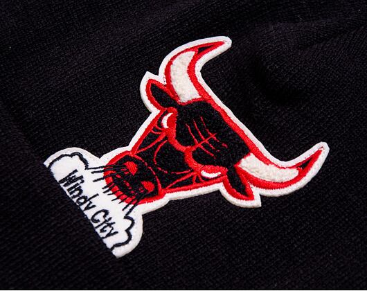 Kulich Mitchell & Ness Chicago Bulls Chenille Logo Cuff Knit Black