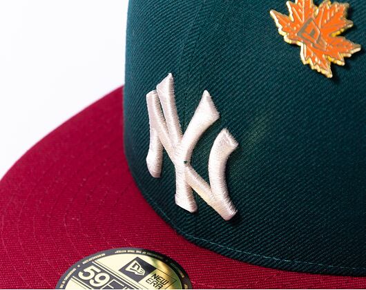 Kšiltovka New Era 59FIFTY MLB "Leaf Drop" WS Patch New York Yankees Green / White