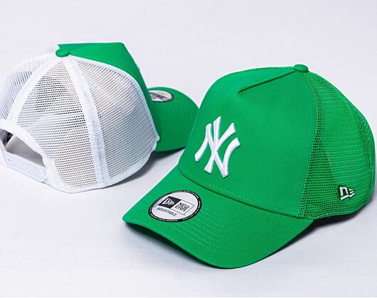 Kšiltovka New Era 9FORTY A-Frame Trucker MLB League Essential New York Yankees - Sour Green / White