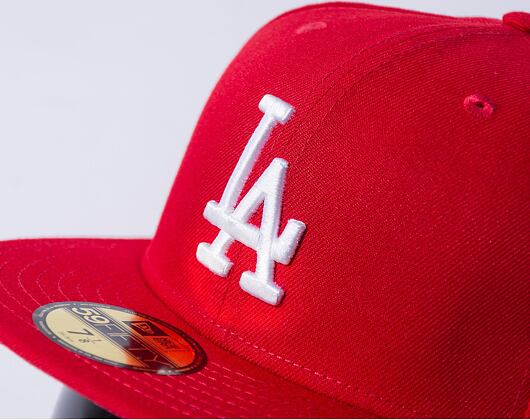 Kšiltovka New Era 59FIFTY MLB Basic Los Angeles Dodgers - Scarlet / White