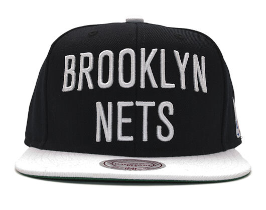 Kšiltovka Mitchell & Ness Big Logo Two Tone Brooklyn Nets Black Snapback