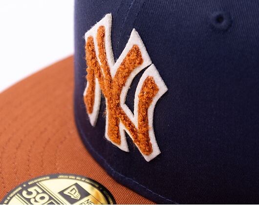 Kšiltovka New Era 59FIFTY MLB Boucle New York Yankees Navy / Caramel Brown / Stone