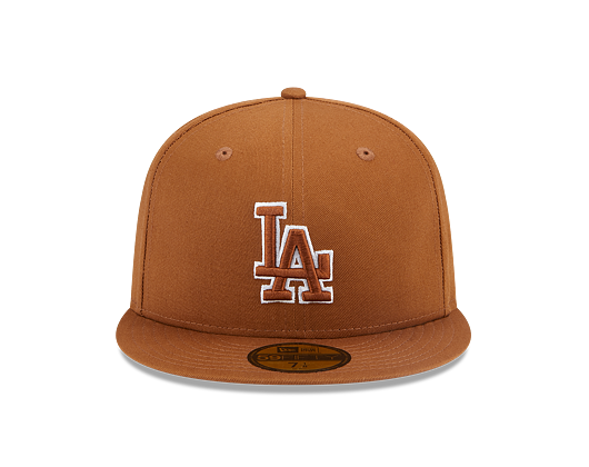 Kšiltovka New Era 59FIFTY MLB Team Outline 5 Los Angeles Dodgers Toasted Peanut / White