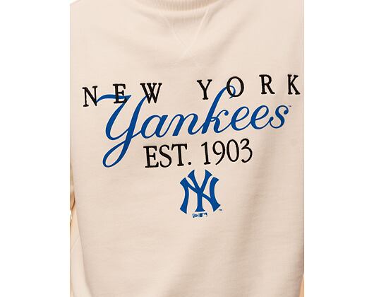 Mikina New Era MLB Lifestyle Crewneck New York Yankees Off White / Navy