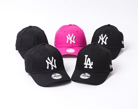 Dětská kšiltovka New Era 9FORTY Kids MLB League Basic New York Yankees - Black / White