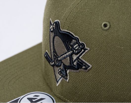 Kšiltovka '47 Brand NHL Pittsburgh Penguins Ballpark Camo CAPTAIN Sandalwood