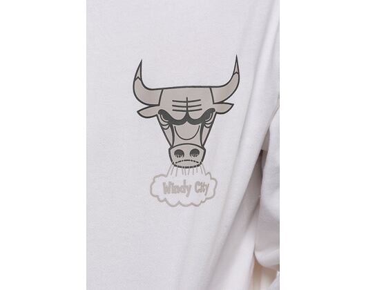 Mikina Mitchell & Ness NBA Cream Hoody Bulls Off White