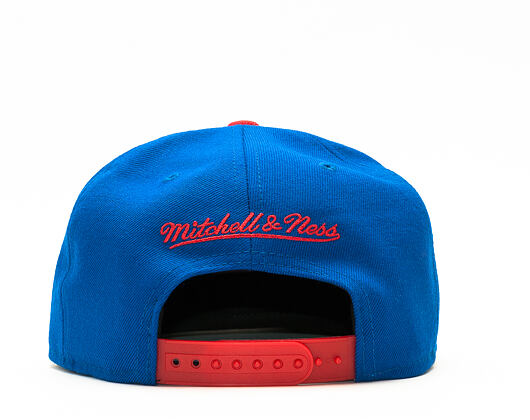 Kšiltovka Mitchell & Ness Big Logo Two Tone Detroit Pistons Blue Snapback