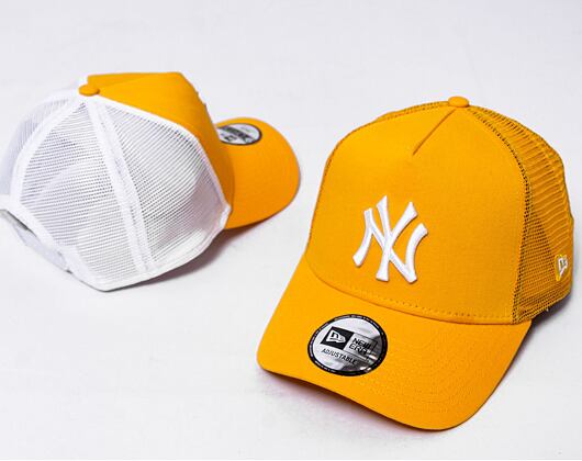 Dětská kšiltovka New Era 9FORTY Kids A-Frame Trucker MLB New York Yankees - Juicy Yellow / White