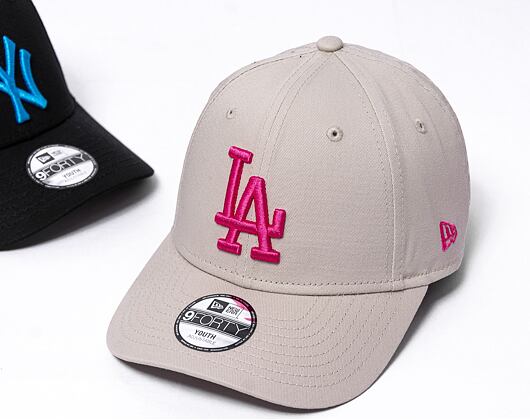 Kšiltovka New Era 9FORTY MLB League Essential Los Angeles Dodgers - Stone / Blush Pink