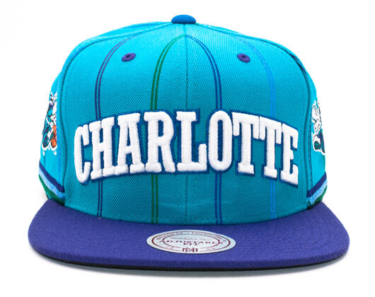 Kšiltovka Mitchell & Ness Team Short Jersey Charlotte Hornets Teal/Purple Snapback