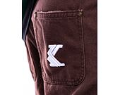 Kalhoty Karl Kani OG Washed Patchwork Carpenter Pants brown/taupe