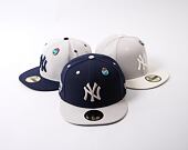 Kšiltovka New Era 59FIFTY MLB World Series Pin New York Yankees Light Navy / Chrome White