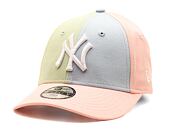 Dětská kšiltovka New Era 9FORTY Kids MLB Block New York Yankees Pink / Pale Yellow