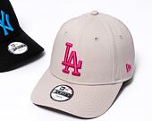 Dětská kšiltovka New Era 9FORTY Kids MLB League Essential Los Angeles Dodgers - Stone / Blush Pink