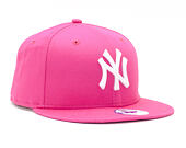 Dětská kšiltovka New Era 9FIFTY Kids MLB League Basic New York Yankees Snapback Pink / White