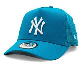 Kšiltovka New Era 9FORTY A-Frame Trucker MLB League Essential New York Yankees - Sunwash Blue / Whit