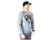 Mikina Mitchell & Ness Brooklyn Nets Team Logo Crewneck Grey Heather