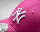 Dětská kšiltovka New Era 9FORTY Kids MLB League Basic New York Yankees - Hot Pink / White