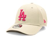 Dětská kšiltovka New Era 9FORTY Kids MLB League Essential Los Angeles Dodgers - Stone / Blush Pink