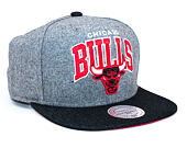 Kšiltovka Mitchell & Ness Chicago Bulls Assist Heather Wool Grey Snapback