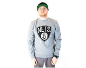 Mikina Mitchell & Ness Brooklyn Nets Team Logo Crewneck Grey Heather
