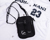 Taška Karl Kani Signature Tape Messenger Bag 4002484 Black/White