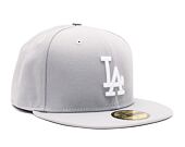 Kšiltovka New Era 59FIFTY MLB Basic Los Angeles Dodgers - Graphite / White