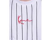Triko Karl Kani 6030152 Small Signature Pinstripe Tee White/Black