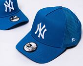 Kšiltovka New Era 9FORTY A-Frame Trucker MLB League Essential New York Yankees - Sunwash Blue / Whit