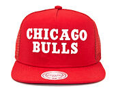 Kšiltovka Mitchell & Ness Court Trucker Chicago Bulls Red Snapback