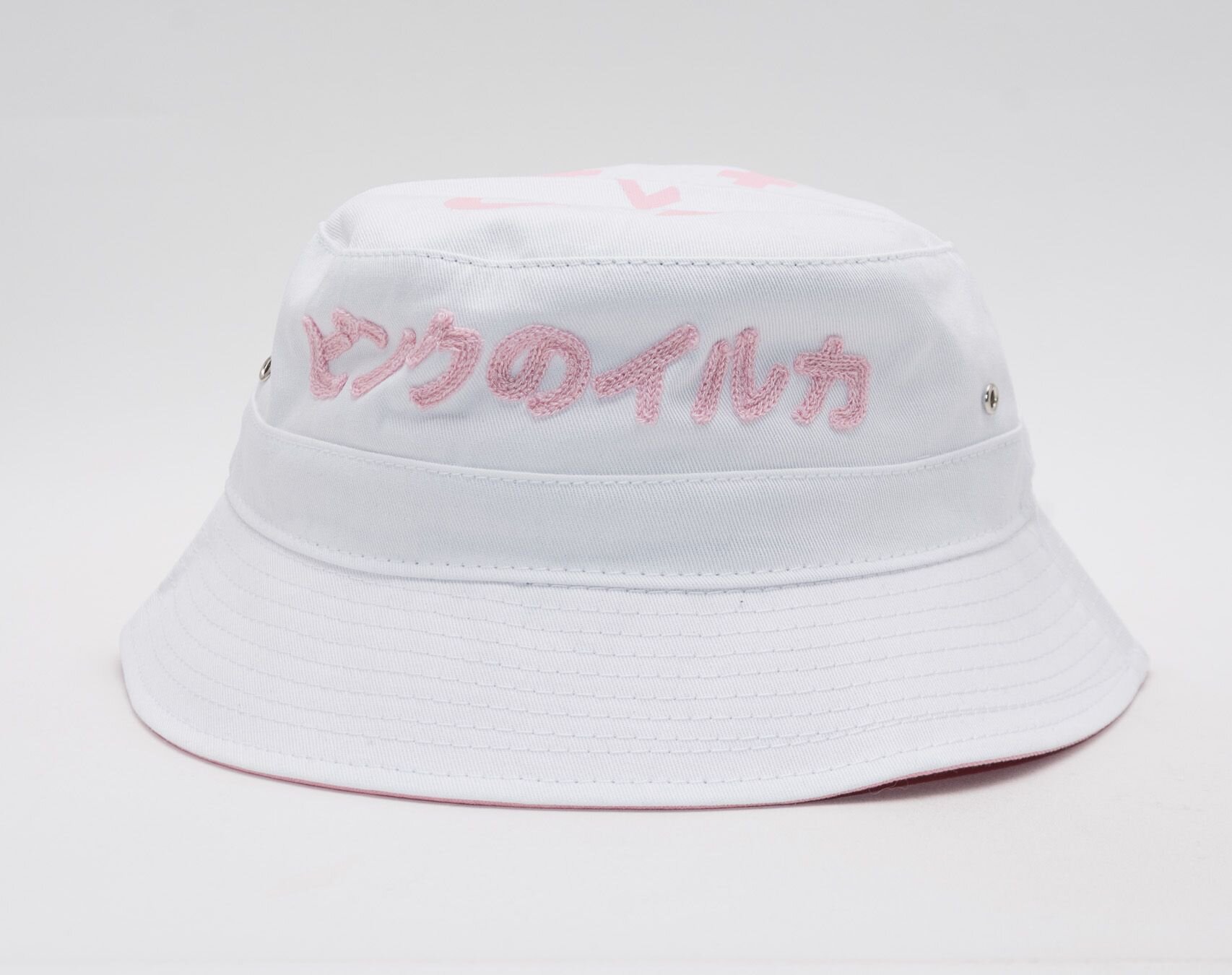 Klobouk Pink Dolphin KATAKANA BUCKET HAT PS1228KAWH WHITE Snapbacks
