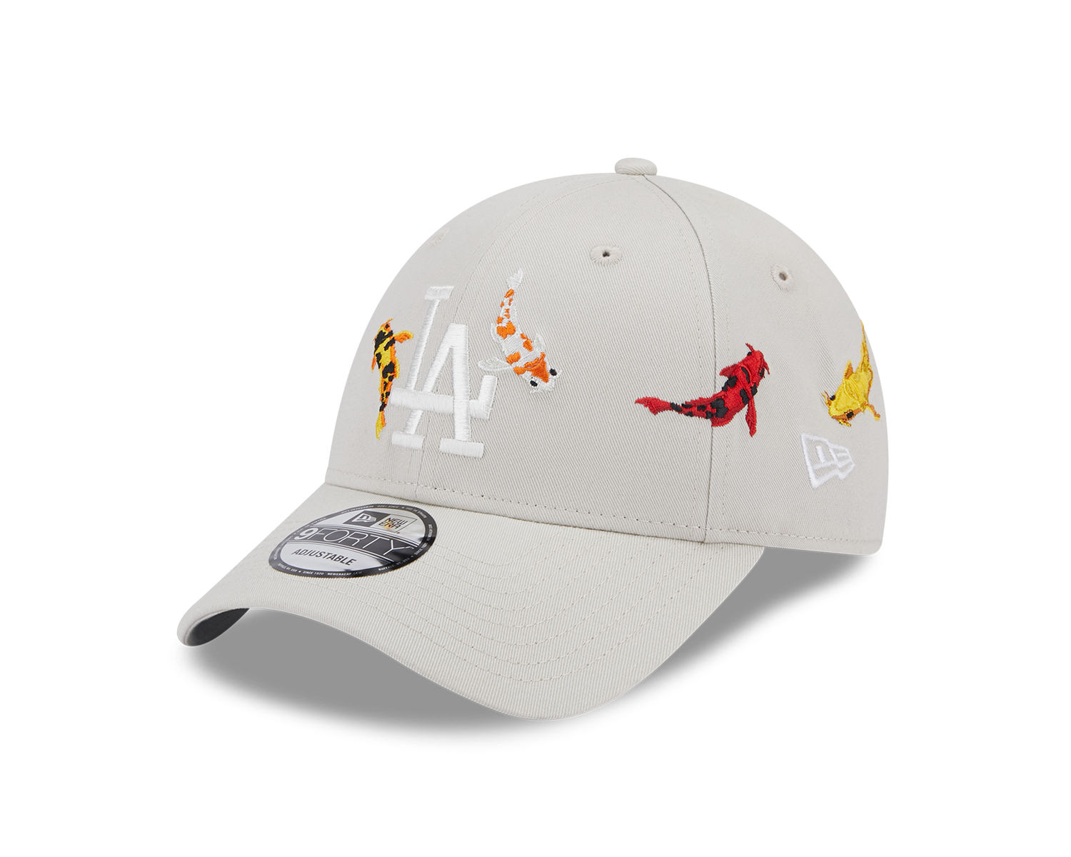 Kšiltovka New Era 9FORTY MLB Koi Fish Los Angeles Dodgers Stone / Optic  White - Snapbacks