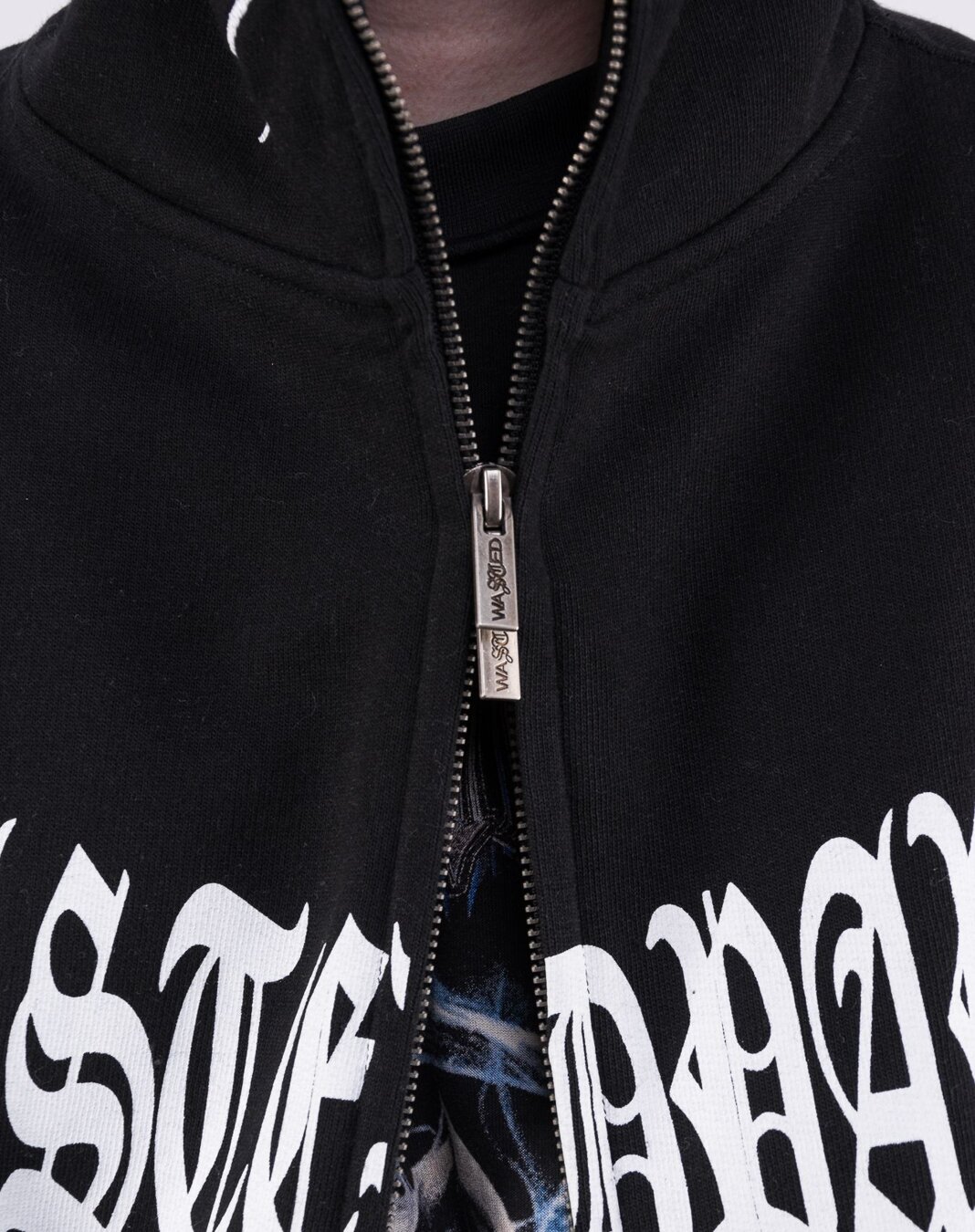 Mikina Wasted Paris Hoodie Full Zip Sick Black - Snapbacks