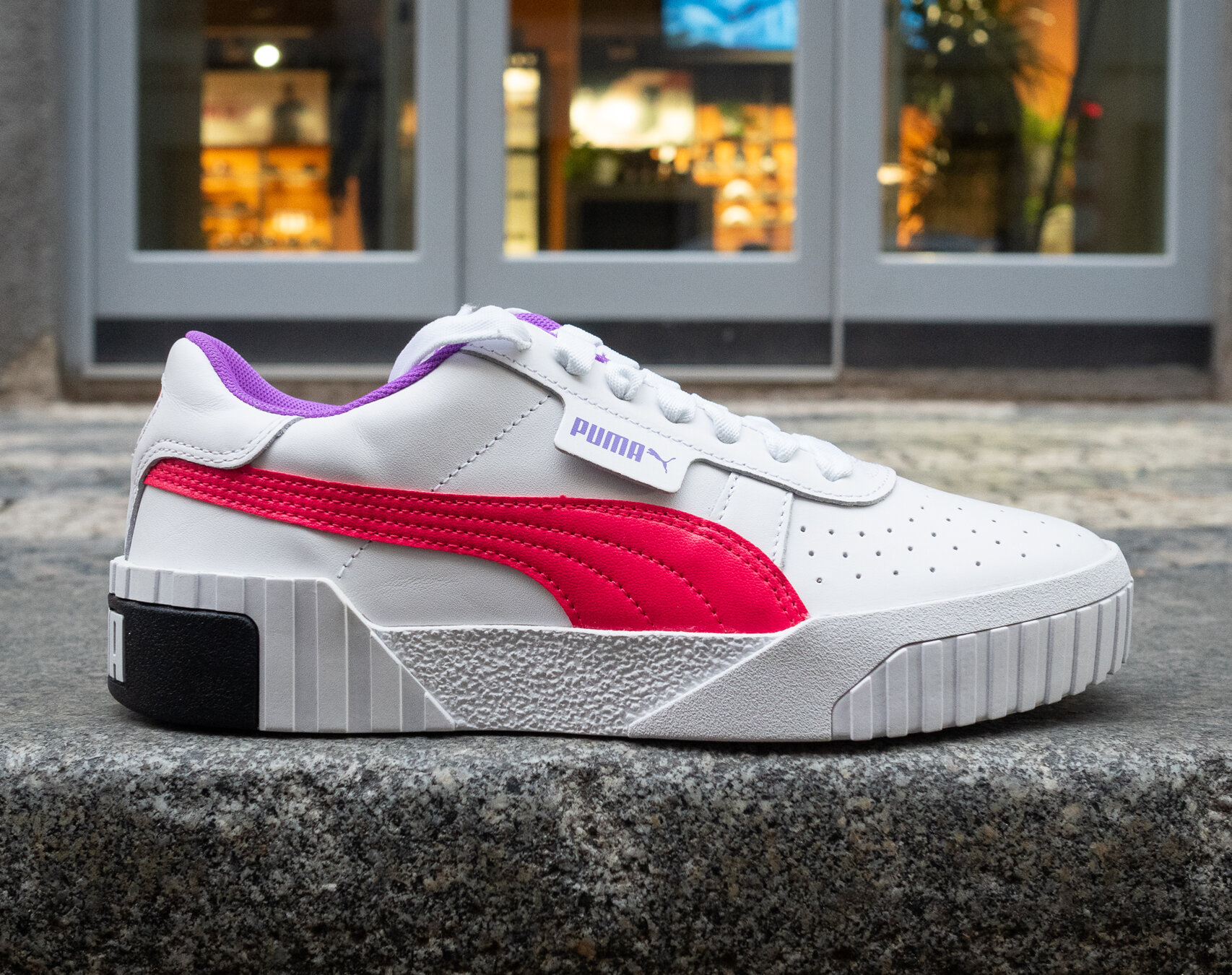 Dámské Boty Puma Cali Chase Wmns Puma White-Nrgy Rose 36997002 - Snapbacks