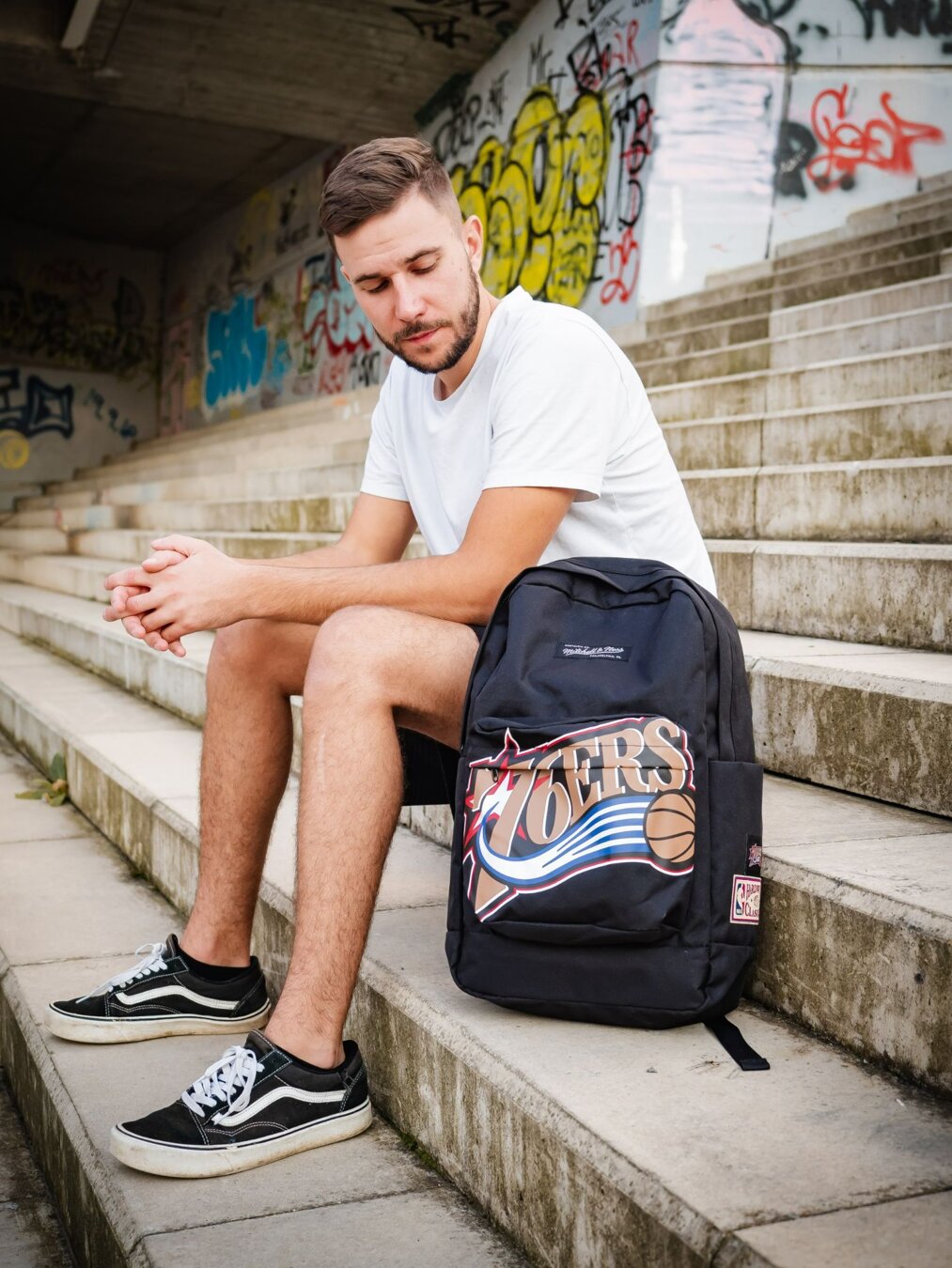 Batoh Mitchell Ness Philadelphia 76ers Backpack Black Snapbacks