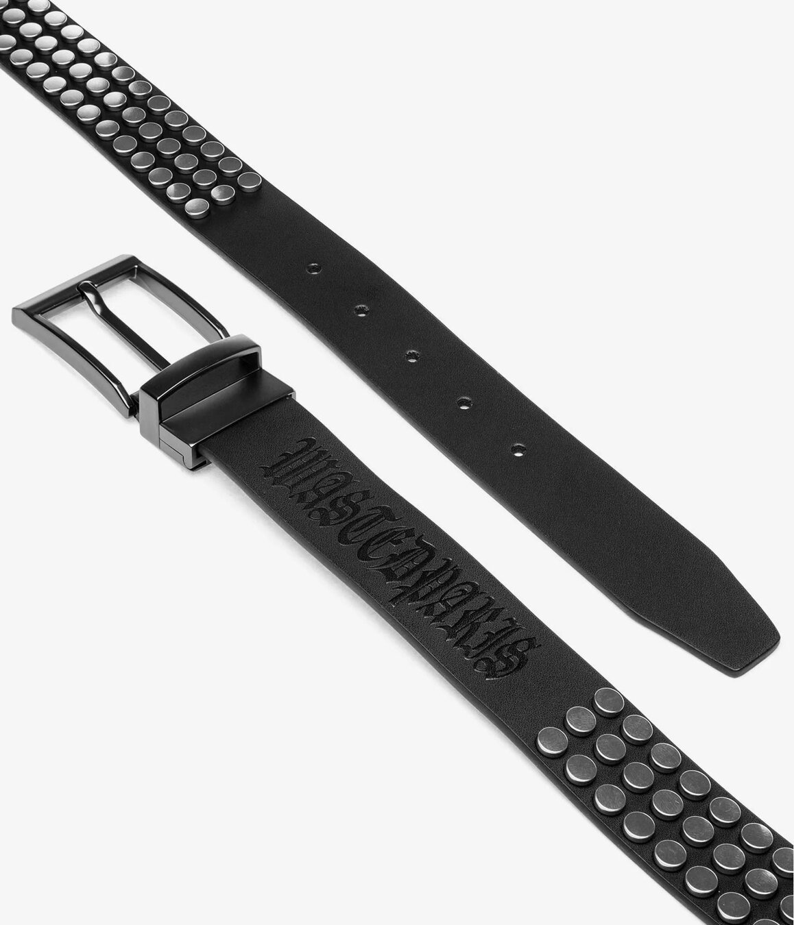 Pásek Wasted Paris Belt Iron Studs Leather - Black - Snapbacks