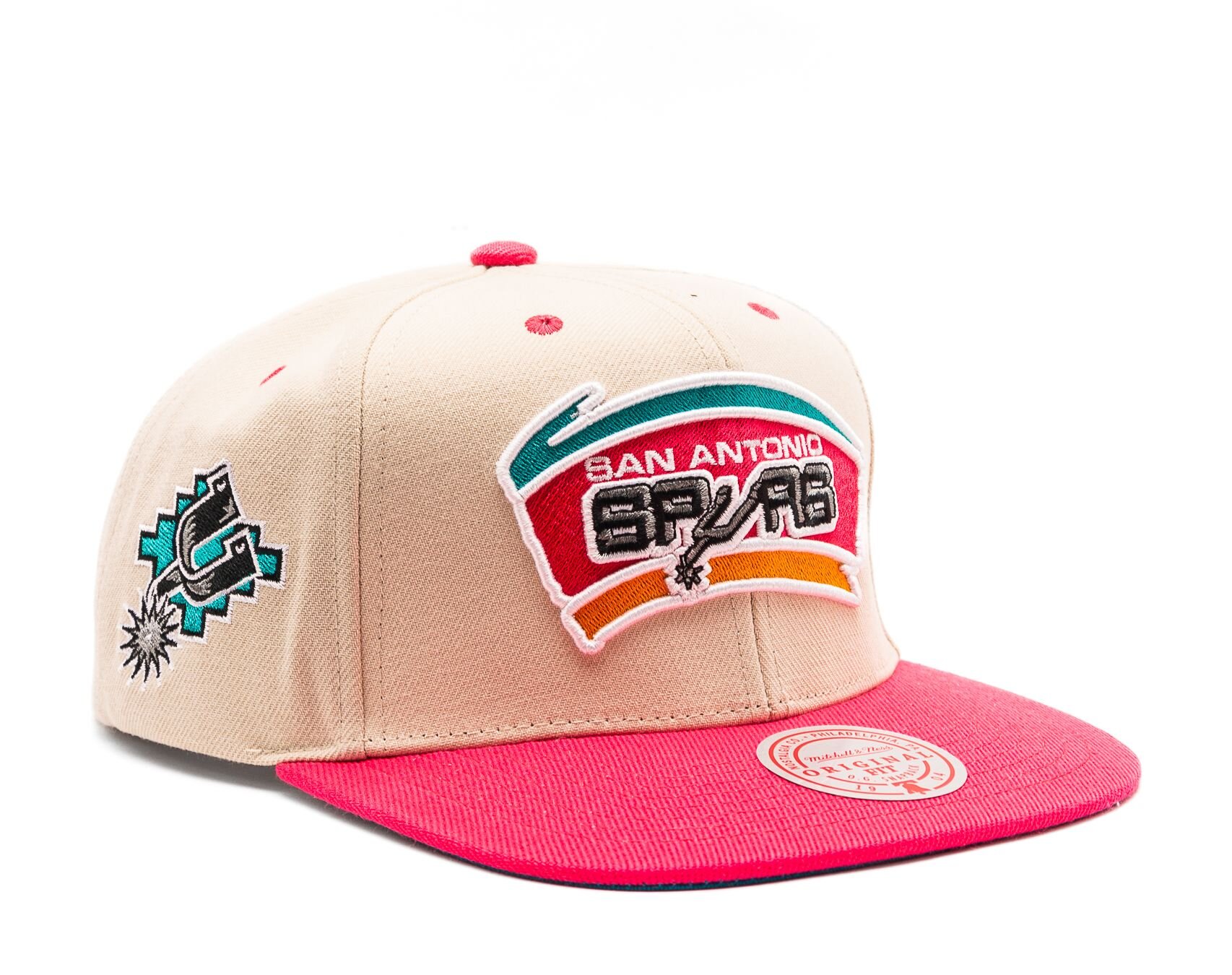 Mitchell & Ness Toronto Raptors Off White HWC 2-Tone Snapback Hat