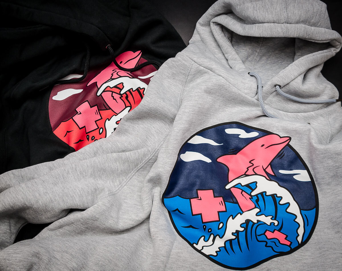 Black pink sales dolphin hoodie