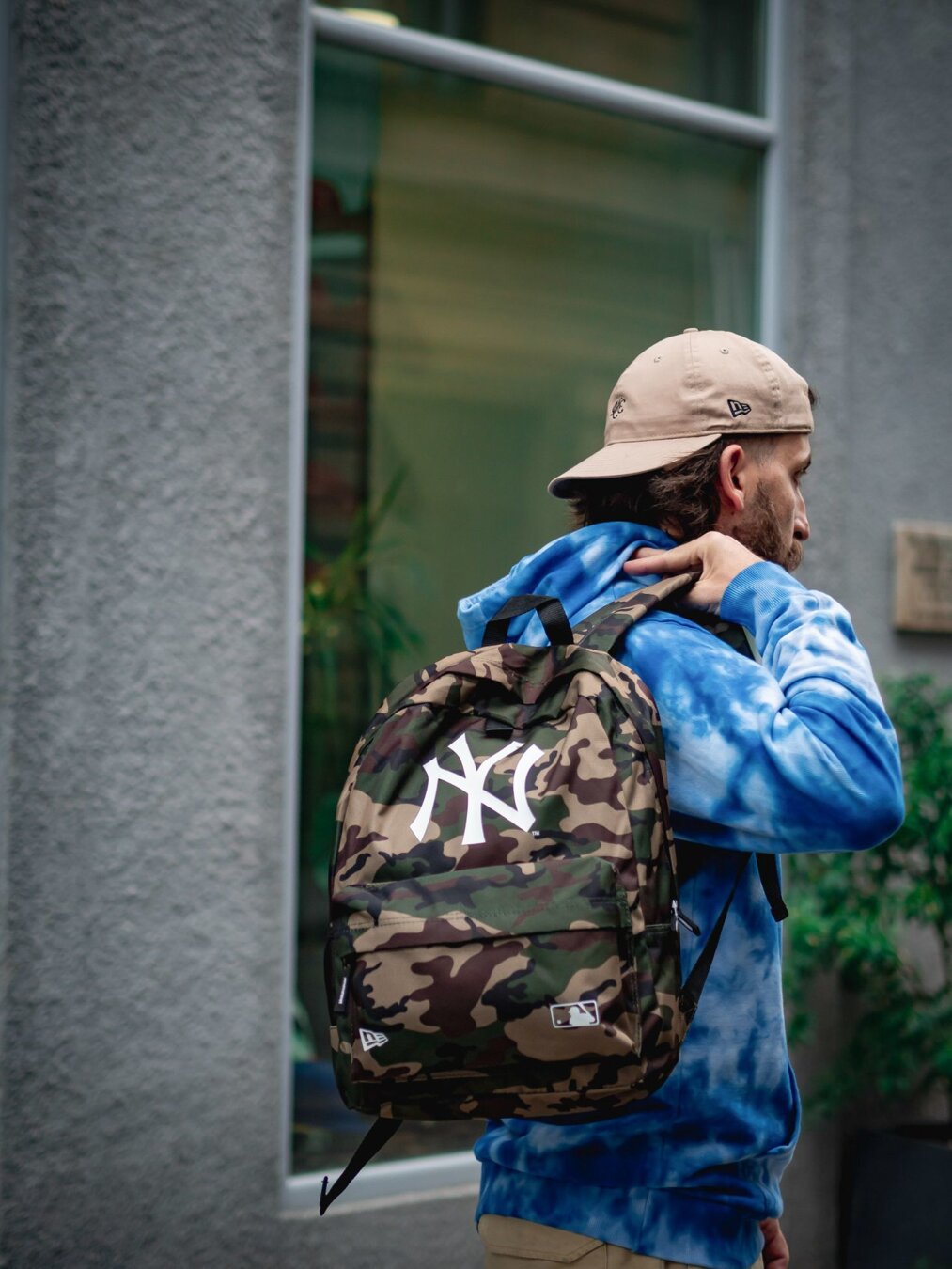 backpack New Era Stadium MLB New York Yankees - Woodland Camo/Black 