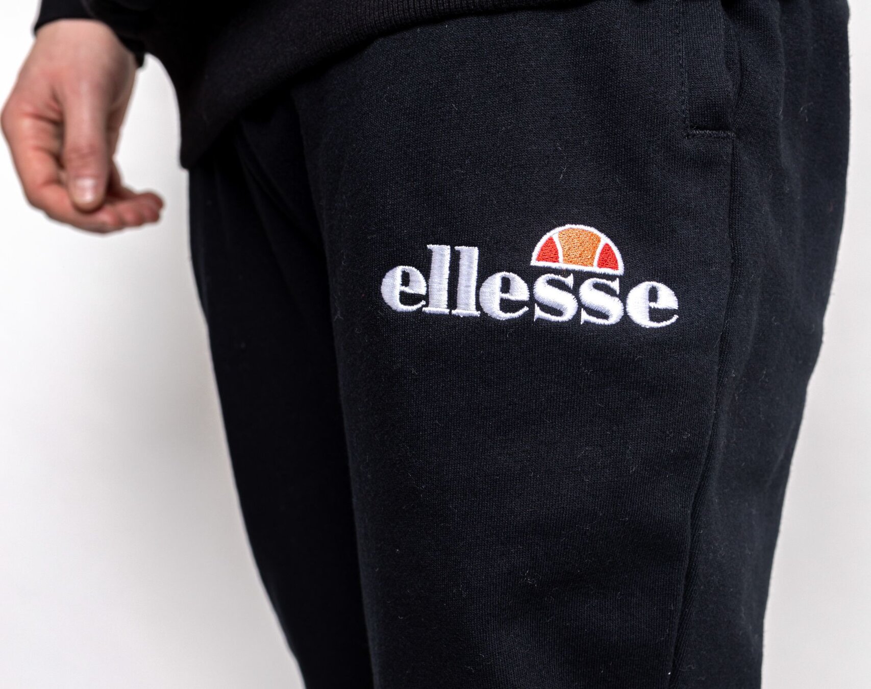 Pant - Ellesse Jog Snapbacks Granite Black Tepláky