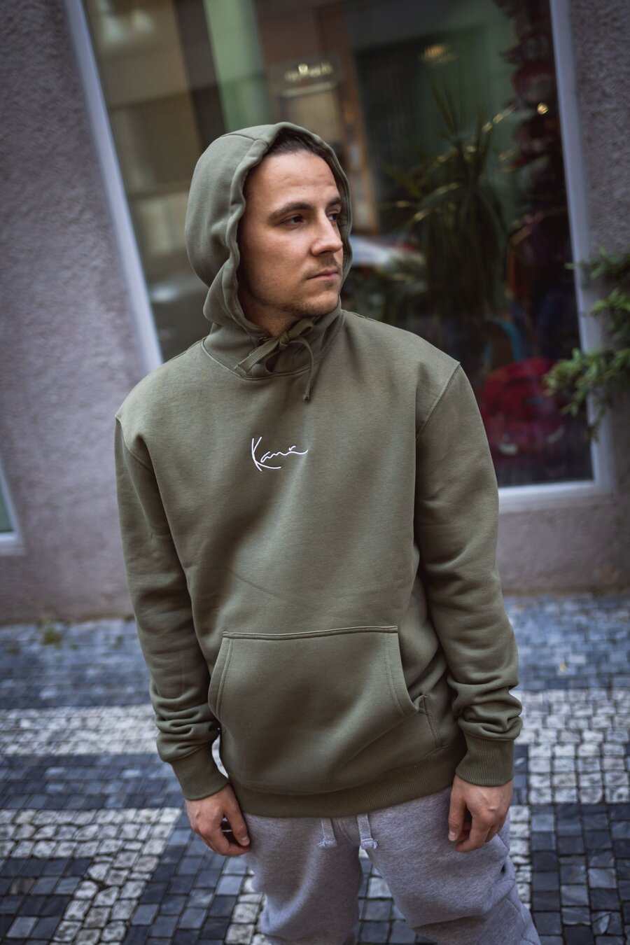 KARL KANI◆Small Signature Essential Oversized Hoodie[Green] Shop Karl Kani Small Signature Essential Hoodie KM-HD011-105
